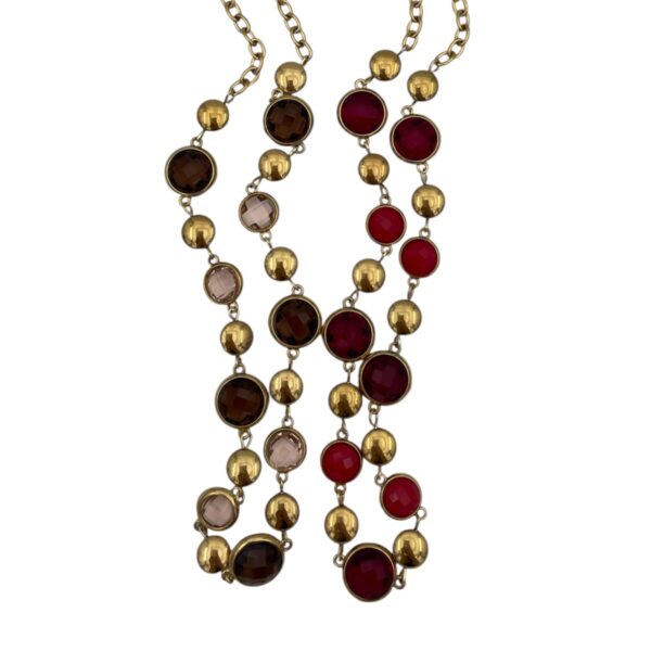 Collana pietre colorate gold