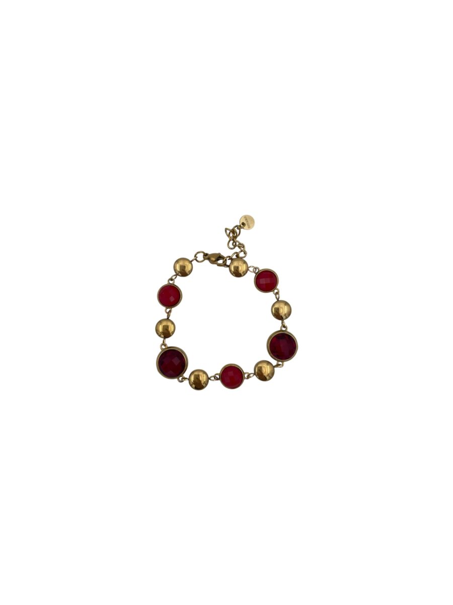 Bracciale pietre colorate gold
