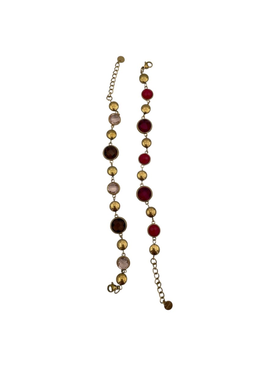 Bracciale pietre colorate gold - Image 2