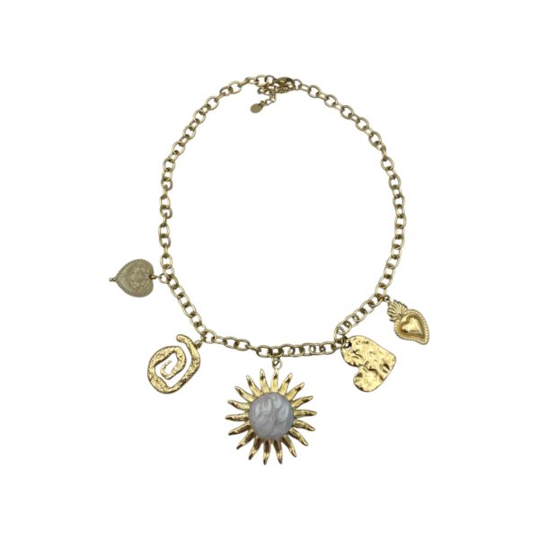 Collana charm sole gold
