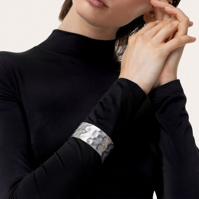 Bracciale fascia martellato 3cm - Image 2