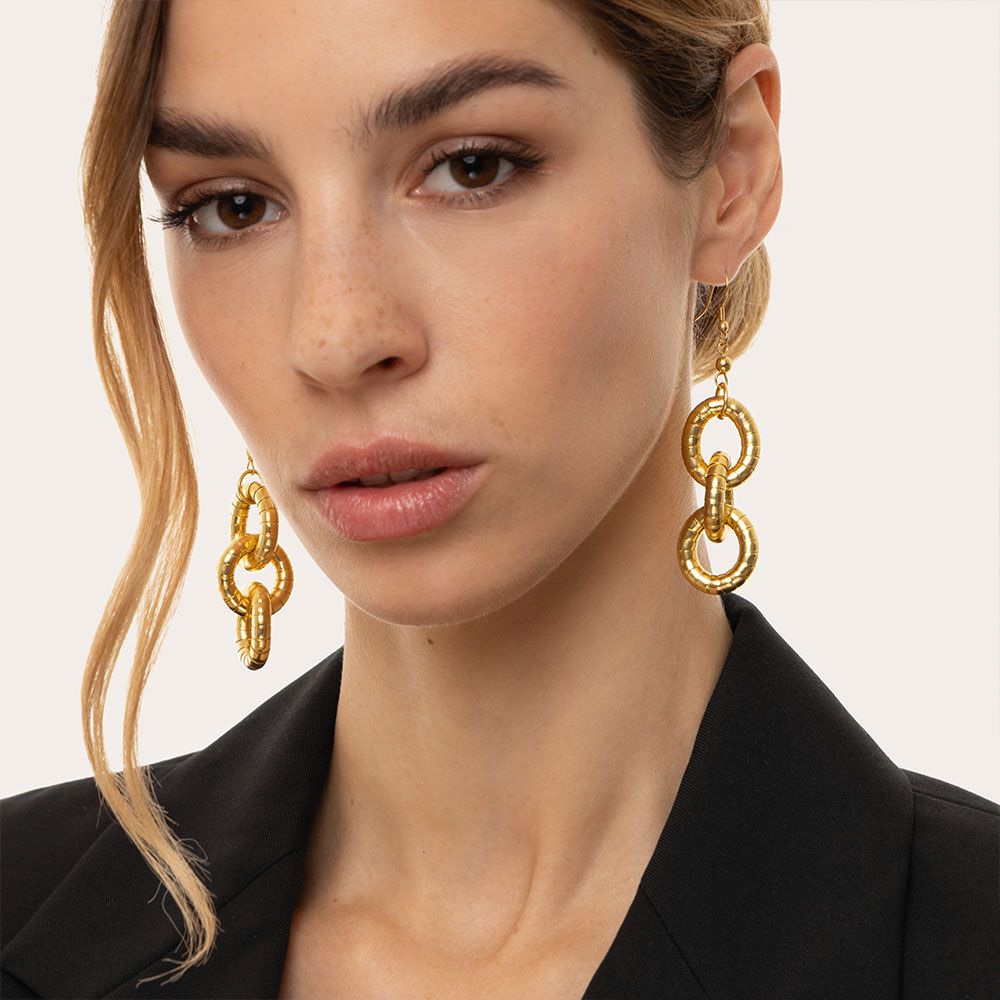 Orecchini serpente catena - Image 2