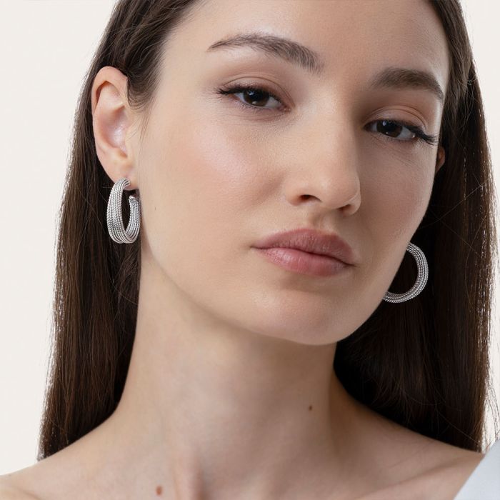 Orecchini c-hoop intreccio - Image 2