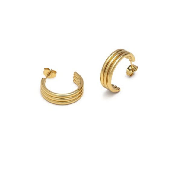 Orecchini hoops tre linee