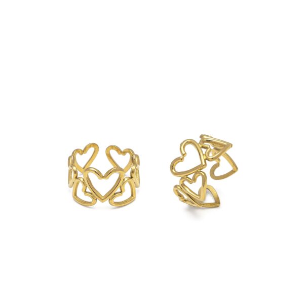 Anello cuori motif