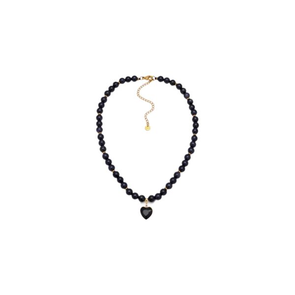 Collana perle con cuore pendente