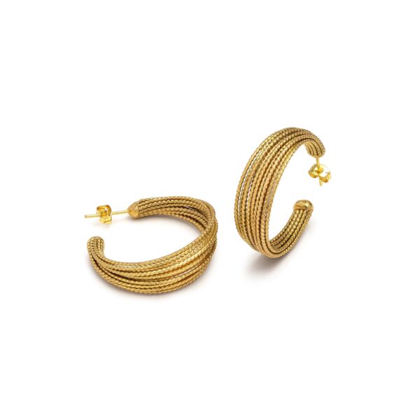 Orecchini c hoop multilinee