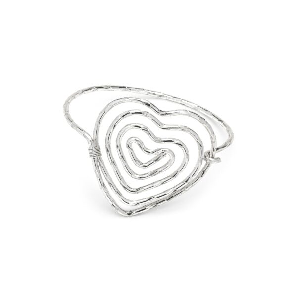 Bracciale apribile cuore spirale