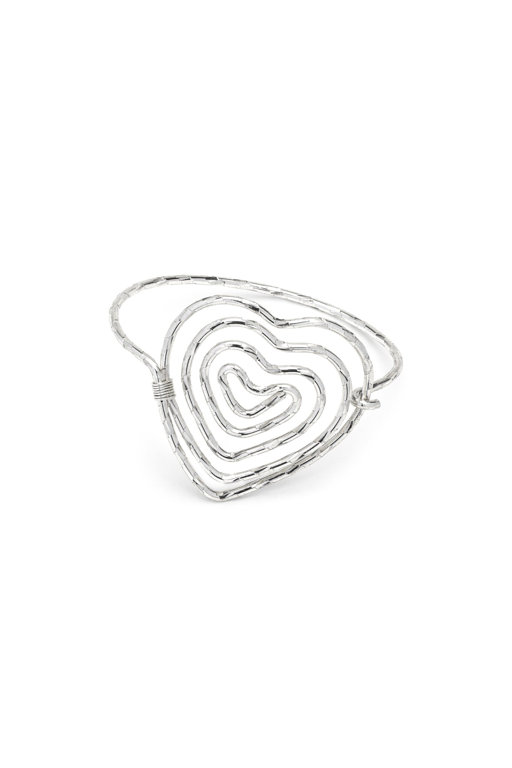 Bracciale apribile cuore spirale
