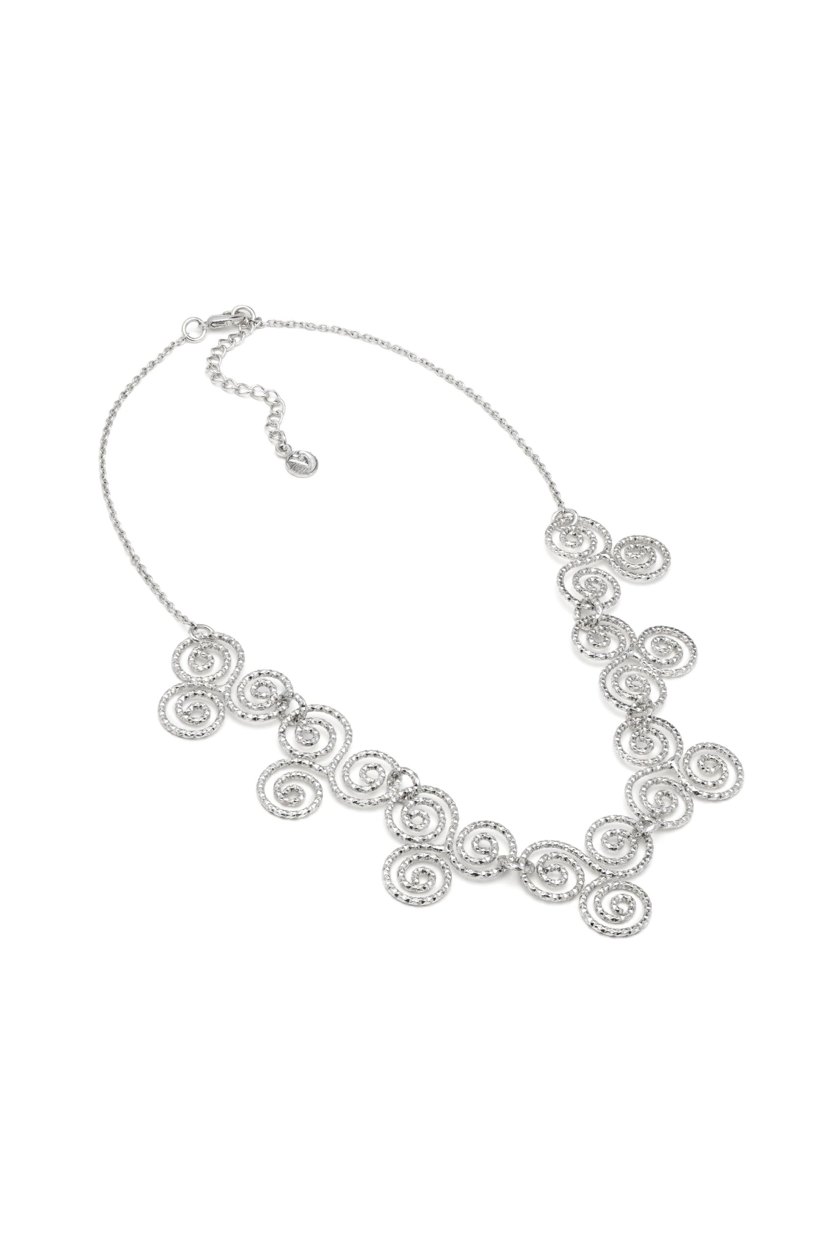 Collana tris spirali silver
