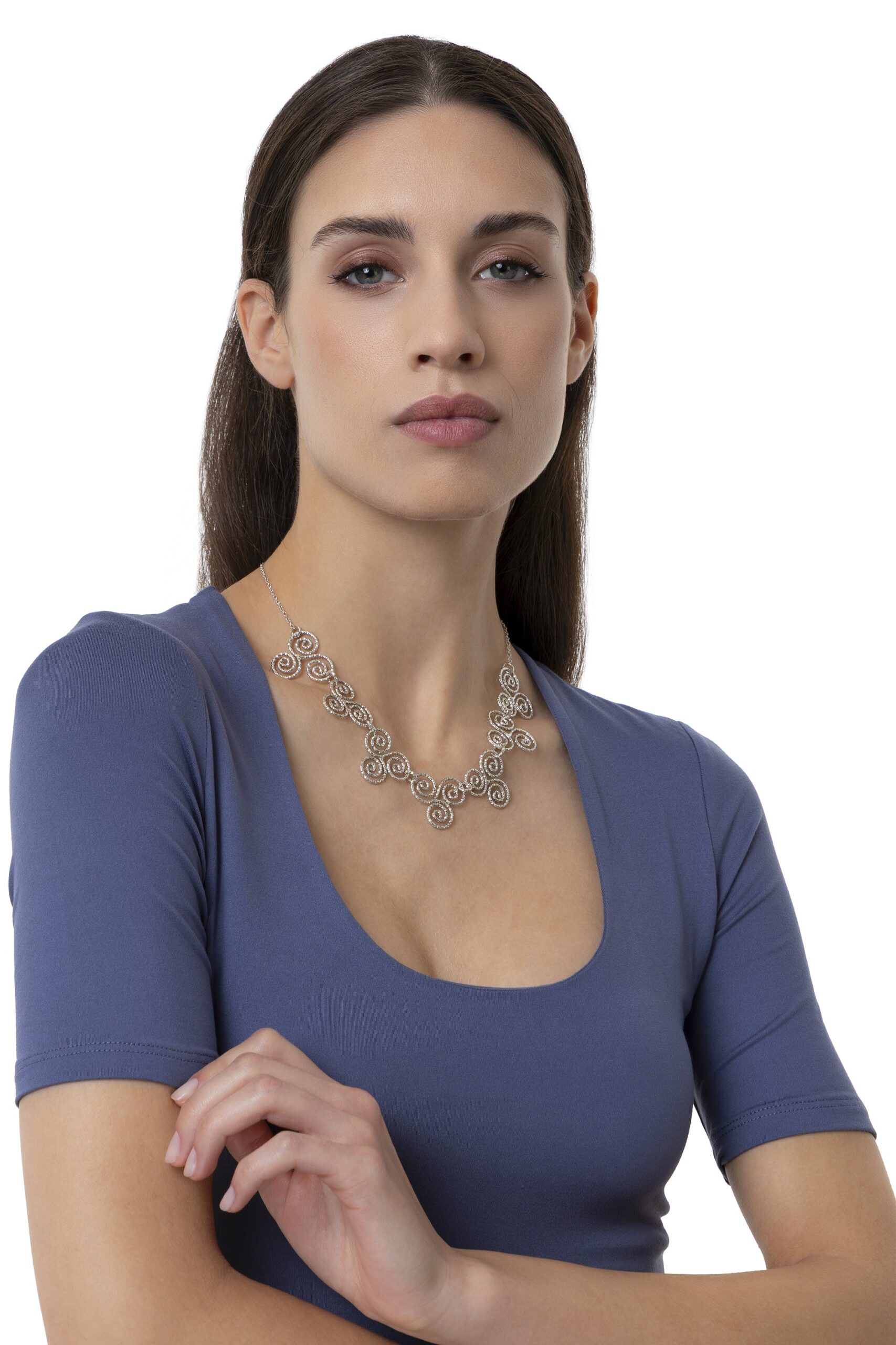 Collana tris spirali silver - immagine 2