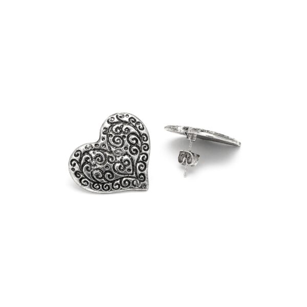 Orecchini cuore inciso