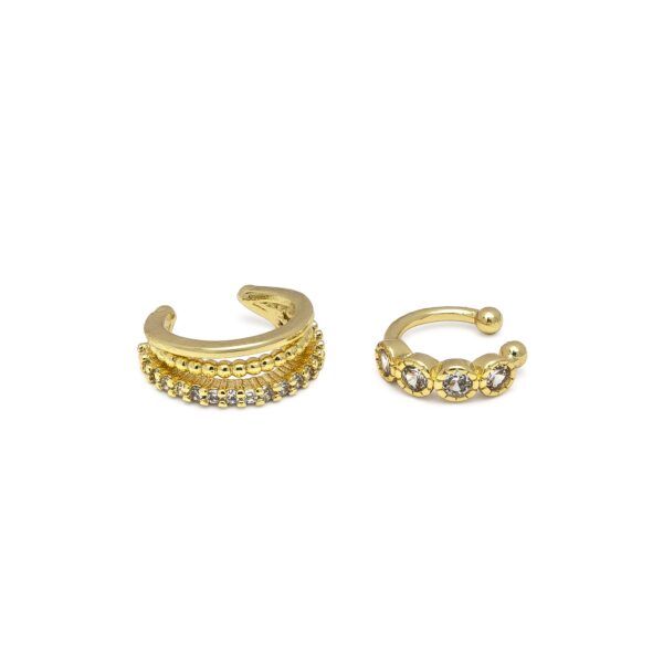 Set 2 ear cuff pavé sparkling