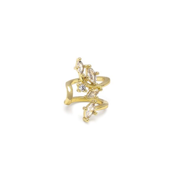 Floral sparkling ear cuff